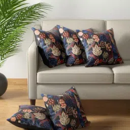 Petal Home Acadia Multicolor Cotton Cushion Covers - Set of 5-image-3