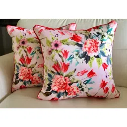 TARA Sparkling Homes Watercolors Pink Polycotton Printed Cushion Cover-image-67
