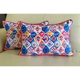 TARA Sparkling Homes Watercolors Purple Polycotton Printed Cushion Cover-image-65