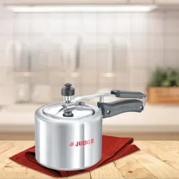 JUDGE Silver Aluminium 16 cm Non-Induction Base Inner Lid Pressure Cooker (2 L) - Set of 1-16