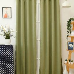 Ariana Olive Green Polyester 9 ft Long Door Curtain-image-56