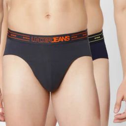 Underjeans By Spykar Multi Regular Fit Briefs - Pak of 2-image-26