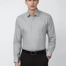 Van Heusen Grey Cotton Regular Fit Printed Shirt-image-31