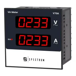 Spectrum Volt Plus Ampere Meter, V70A 72x72 mm Size 68x68 mm Panel Cutout Dual-15
