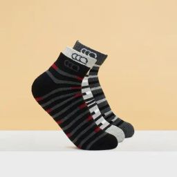 Ajile by Pantaloons Multicolor Cotton Striped Socks Pack of 3-image-64