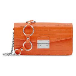 Miraggio Orange Textured Medium Sling Handbag-19