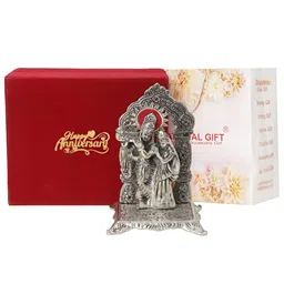 INTERNATIONAL GIFT Radha Krishna Chowki Showpiece With Birthday Tag & Box-image-25