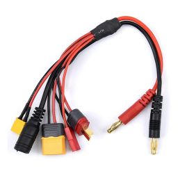 20cm 14AWG Charging Cable Multi-Plug Charger Adapter Cable XT60, XT30, DC5.5, JST & T Plugs Adapter Comprehensive Charging Solution With Multiple Connector Adapter Cable - RS681720cm 14AWG Charging Cable Multi-Plug Charger Adapter Cable XT60, XT30, DC5.5, JST & T Plugs Adapter Comprehensive Charging Solution With Multiple Connector Adapter Cable - RS6817-25