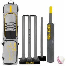 Jaspo Slog Engraver Cricket Kit Full Size Plastic Bat, Synthetic Ball, Stumps & Kit Bag-image-47