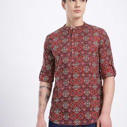 Anouk Rustic Men Ethnic Motifs Printed Kurta image 2