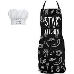 THEYAYACAFE Black & White Printed Printed Waterproof Mother's Day Apron-55