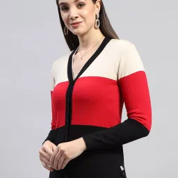 Monte Carlo Multicolor Wool Color-Block Cardigan image 3