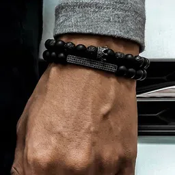 Jewels Galaxy Men Silver-Plated Bracelet-image-19