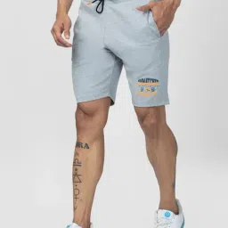 Spykar Grey Regular Fit Shorts image 3
