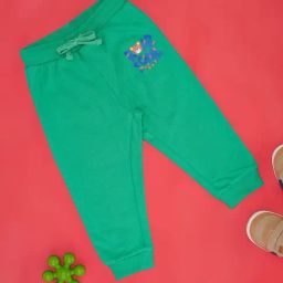 Pantaloons Baby Kids Green Cotton Joggers-image-99