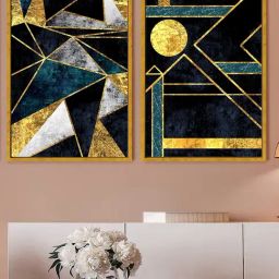 Art Street Blue Canvas Wall Art - Set of 2-1