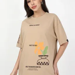 Bewakoof Brown Graphic T-Shirt-picture-45