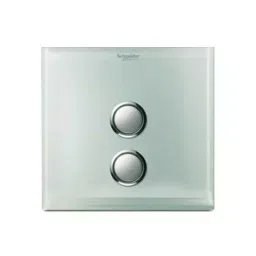 Schneider Electric ULTI Impress Push-Push Switch Cover 2 Gang Polycarbonate Crystal Glass, UC22SW/P>XGL-OS-40