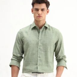 Rare Rabbit Green Regular Fit Embroidered Shirt-picture-47