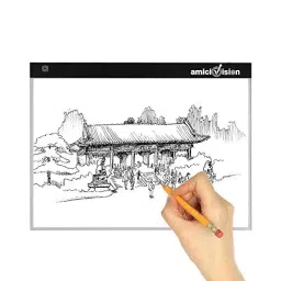amicivision LED Lighted Tracing Board With Brightness Controlled Touch Button A3 210 GSM White image 3