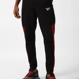 Reebok Black Slim Fit Printed Sports Joggers-picture-7