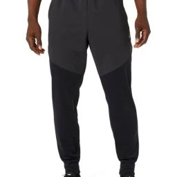 Asics Black Regular Fit Colour Block Sports Joggers-picture-12