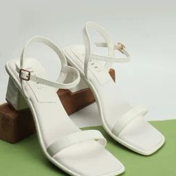 Elle Women's White Ankle Strap Sandals-57