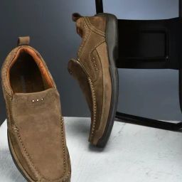 Woodland Men's Khaki Casual Loafers-image-87