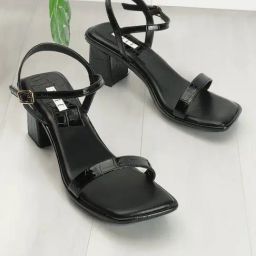 Elle Women's Black Ankle Strap Sandals-14