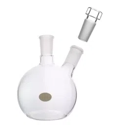 ABGIL 1 L Boiling Flask Flat Bottom Transparent with Interchangeable Stopper for Side Neck Joint Size B14, FB-296-08-image-97