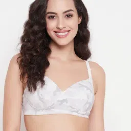 Clovia Grey Cotton Printed T-Shirt Bra-picture-46
