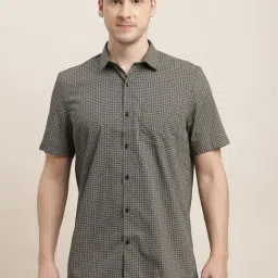 Turtle Grey Cotton Regular Fit Printed Shirt-picture-46