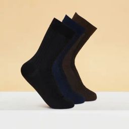 Byford by Pantaloons Multicolor Cotton Striped Socks Pack of 3-image-75