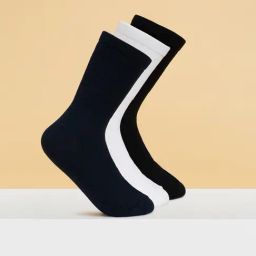 Byford by Pantaloons Multicolor Cotton Solid Socks Pack of 3-picture-3