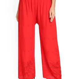 SRISARAS Women Ethnic Motifs Regular Fit Low-RiseTrousers-image-96