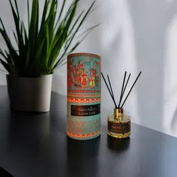 GLOBAL AROMA Blue & Red Lemon Grass Reed Aroma Oil Diffuser & Sticks 120ml-24