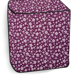 The Furnishing Tree Washing Machine Cover Floral Pattern Purple Compatible for Whirlpool 8Kg Semi-A-image-26