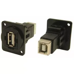 RS PRO Straight Panel Mount USB Connector 1 Port Type A to B, 2035576-82