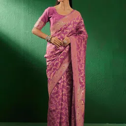 SHADOW & SAINING Woven Design Zari Banarasi Saree-picture-43