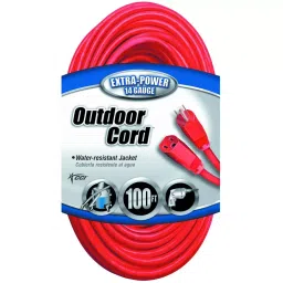 COLEMAN CABLE SYSTEMS Extension Cord Nema5-15P/R, 50Ft 15A Red, 2408SW8804-31