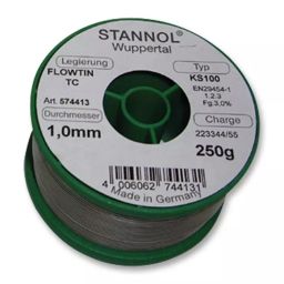 STANNOL Solder Wire, Ks100, 1.0Mm, 250G, 574413-image-48