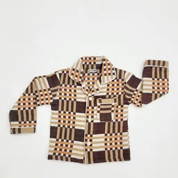 Freesia Array Unisex Checked Kids Printed Night suit image 2