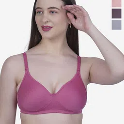 SHYAM SONS FLAIR Navya Pack of 4 Seamless Lightly Padded T-shirt Bras With All Day Comfort-picture-21