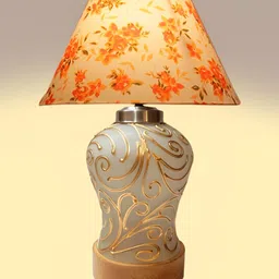 Aura Multicoloured Glass Traditional Abstract Shaped Table Lamp-picture-15