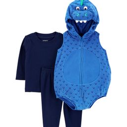 Carters Dinosaur Costume with 100% Cotton T-Shirt & Pant - Blue-image-20