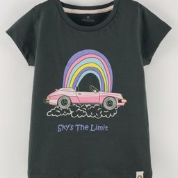Ollypop Cotton Sinker Half Sleeves Tee Car Print - Carbon Grey-picture-46