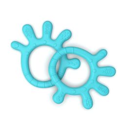 Cherilo Palm Shape Finger Teethers Pack of 2 - Sea Blue-16