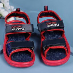 Kidsville Marvel Avengers Featuring Captain America Printed Velcro Closure Sandals - Red-image-34
