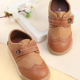 Cute Walk by Babyhug Party Shoes with Velcro Closure - Brown-picture-23