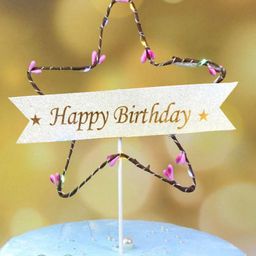 Funcart Star Led Light Happy Birthday Cake Topper - Multicolor-image-1